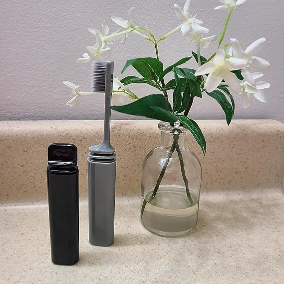 PREFFERS Travel Folding Toothbrush | Compact Portable Toothbrush for Travel, Office, Camping & Outdoor Use | Foldable Design with Soft Bristles | Hygiene Dental Care Tool